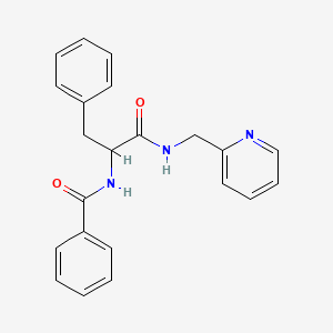 molecular formula C22H21N3O2 B4090914 N-benzoyl-N-(2-pyridinylmethyl)phenylalaninamide 