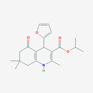 molecular formula C20H25NO4 B409092 Propan-2-yl 4-(furan-2-yl)-2,7,7-trimethyl-5-oxo-1,4,5,6,7,8-hexahydroquinoline-3-carboxylate 
