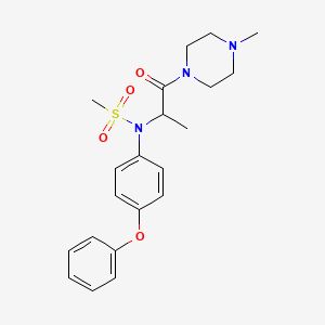 N-[1-(4-methylpiperazin-1-yl)-1-oxopropan-2-yl]-N-(4-phenoxyphenyl)methanesulfonamide