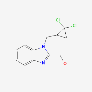 molecular formula C13H14Cl2N2O B4090929 1-[(2,2-dichlorocyclopropyl)methyl]-2-(methoxymethyl)-1H-benzimidazole 