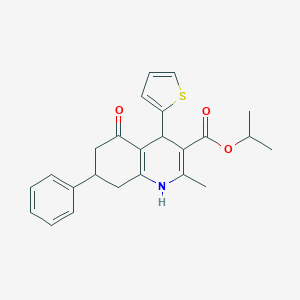 molecular formula C24H25NO3S B409093 Isopropyl 2-methyl-5-oxo-7-phenyl-4-(2-thienyl)-1,4,5,6,7,8-hexahydro-3-quinolinecarboxylate CAS No. 6044-51-5