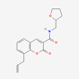 2-oxo-N-(oxolan-2-ylmethyl)-8-prop-2-enylchromene-3-carboxamide