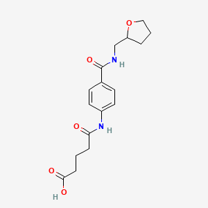 5-Oxo-5-[4-(oxolan-2-ylmethylcarbamoyl)anilino]pentanoic acid