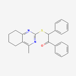 2-[(4-Methyl-5,6,7,8-tetrahydroquinazolin-2-yl)sulfanyl]-1,2-diphenylethanone