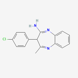 3-(4-chlorophenyl)-4-methyl-3H-1,5-benzodiazepin-2-amine