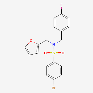 molecular formula C18H15BrFNO3S B4091006 4-bromo-N-(4-fluorobenzyl)-N-(2-furylmethyl)benzenesulfonamide 