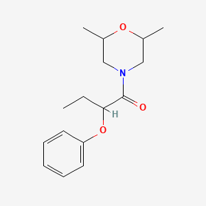 molecular formula C16H23NO3 B4091014 1-(2,6-Dimethylmorpholin-4-yl)-2-phenoxybutan-1-one 