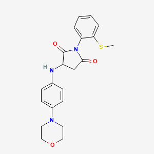 molecular formula C21H23N3O3S B4091015 1-[2-(methylthio)phenyl]-3-{[4-(4-morpholinyl)phenyl]amino}-2,5-pyrrolidinedione 