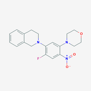 molecular formula C19H20FN3O3 B4091018 4-[5-(3,4-dihydro-1H-isoquinolin-2-yl)-4-fluoro-2-nitrophenyl]morpholine 