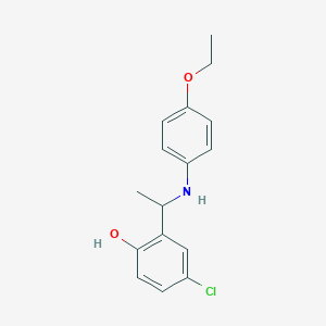 molecular formula C16H18ClNO2 B4091025 4-chloro-2-{1-[(4-ethoxyphenyl)amino]ethyl}phenol 