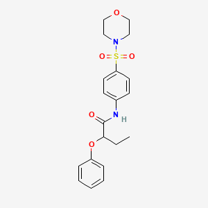 molecular formula C20H24N2O5S B4091031 N-[4-(morpholin-4-ylsulfonyl)phenyl]-2-phenoxybutanamide 