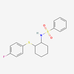 N-{2-[(4-fluorophenyl)sulfanyl]cyclohexyl}benzenesulfonamide