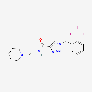 N-[2-(1-piperidinyl)ethyl]-1-[2-(trifluoromethyl)benzyl]-1H-1,2,3-triazole-4-carboxamide