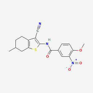 N-(3-cyano-6-methyl-4,5,6,7-tetrahydro-1-benzothien-2-yl)-4-methoxy-3-nitrobenzamide