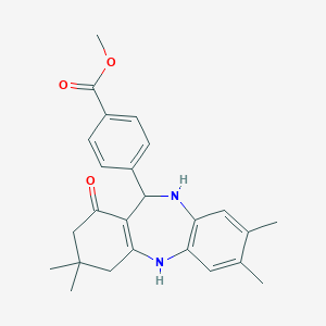 methyl 4-(3,3,7,8-tetramethyl-1-oxo-2,3,4,5,10,11-hexahydro-1H-dibenzo[b,e][1,4]diazepin-11-yl)benzoate