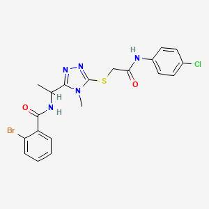 2-bromo-N-{1-[5-({2-[(4-chlorophenyl)amino]-2-oxoethyl}sulfanyl)-4-methyl-4H-1,2,4-triazol-3-yl]ethyl}benzamide