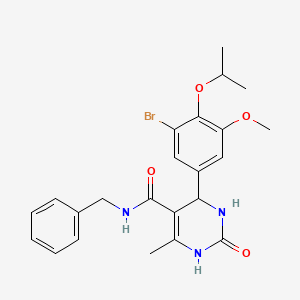 molecular formula C23H26BrN3O4 B4091132 N-benzyl-4-(3-bromo-4-isopropoxy-5-methoxyphenyl)-6-methyl-2-oxo-1,2,3,4-tetrahydro-5-pyrimidinecarboxamide 