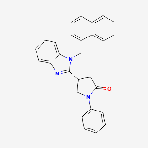 4-[1-(1-naphthylmethyl)-1H-benzimidazol-2-yl]-1-phenyl-2-pyrrolidinone