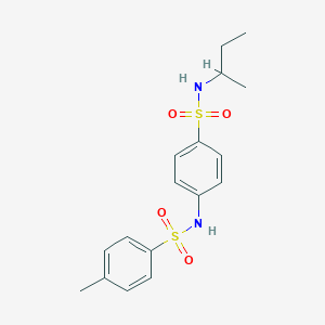 molecular formula C17H22N2O4S2 B4091154 N-[4-(butan-2-ylsulfamoyl)phenyl]-4-methylbenzenesulfonamide 