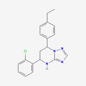 5-(2-Chlorophenyl)-7-(4-ethylphenyl)-4,5,6,7-tetrahydro-[1,2,4]triazolo[1,5-a]pyrimidine