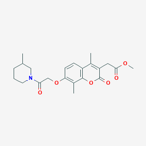 METHYL 2-{4,8-DIMETHYL-7-[2-(3-METHYLPIPERIDIN-1-YL)-2-OXOETHOXY]-2-OXO-2H-CHROMEN-3-YL}ACETATE