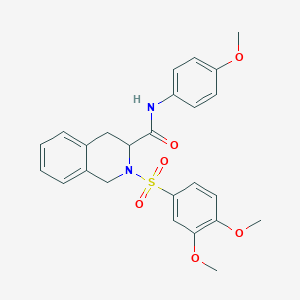 molecular formula C25H26N2O6S B4091207 2-(3,4-DIMETHOXYBENZENESULFONYL)-N-(4-METHOXYPHENYL)-1,2,3,4-TETRAHYDROISOQUINOLINE-3-CARBOXAMIDE 