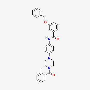 3-(benzyloxy)-N-{4-[4-(2-methylbenzoyl)-1-piperazinyl]phenyl}benzamide