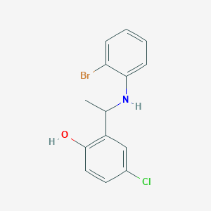 molecular formula C14H13BrClNO B4091216 2-[1-(2-Bromoanilino)ethyl]-4-chlorophenol 