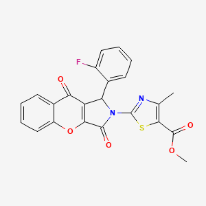 molecular formula C23H15FN2O5S B4091246 methyl 2-[1-(2-fluorophenyl)-3,9-dioxo-3,9-dihydrochromeno[2,3-c]pyrrol-2(1H)-yl]-4-methyl-1,3-thiazole-5-carboxylate 