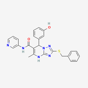 2-(benzylthio)-7-(3-hydroxyphenyl)-5-methyl-N-3-pyridinyl-4,7-dihydro[1,2,4]triazolo[1,5-a]pyrimidine-6-carboxamide