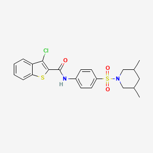 3-chloro-N-{4-[(3,5-dimethyl-1-piperidinyl)sulfonyl]phenyl}-1-benzothiophene-2-carboxamide