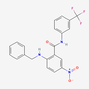 2-(benzylamino)-5-nitro-N-[3-(trifluoromethyl)phenyl]benzamide