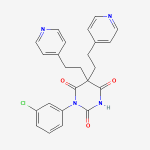 1-(3-Chlorophenyl)-5,5-bis(2-pyridin-4-ylethyl)-1,3-diazinane-2,4,6-trione