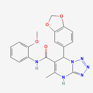 molecular formula C20H18N6O4 B4091336 7-(1,3-benzodioxol-5-yl)-N-(2-methoxyphenyl)-5-methyl-4,7-dihydrotetrazolo[1,5-a]pyrimidine-6-carboxamide 