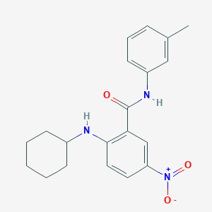 molecular formula C20H23N3O3 B4091339 2-(cyclohexylamino)-N-(3-methylphenyl)-5-nitrobenzamide 