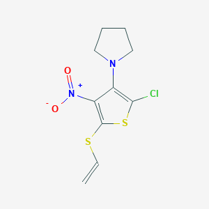 molecular formula C10H11ClN2O2S2 B4091382 1-(2-Chloro-5-ethenylsulfanyl-4-nitrothiophen-3-yl)pyrrolidine 