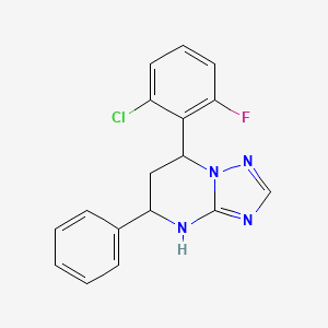 molecular formula C17H14ClFN4 B4091384 7-(2-chloro-6-fluorophenyl)-5-phenyl-4,5,6,7-tetrahydro[1,2,4]triazolo[1,5-a]pyrimidine 