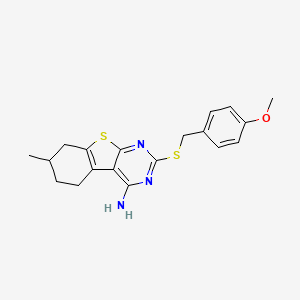 2-[(4-methoxybenzyl)thio]-7-methyl-5,6,7,8-tetrahydro[1]benzothieno[2,3-d]pyrimidin-4-amine