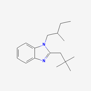 molecular formula C17H26N2 B4091411 2-(2,2-DIMETHYLPROPYL)-1-(2-METHYLBUTYL)-1H-1,3-BENZODIAZOLE 