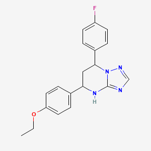 molecular formula C19H19FN4O B4091414 5-(4-ethoxyphenyl)-7-(4-fluorophenyl)-4,5,6,7-tetrahydro[1,2,4]triazolo[1,5-a]pyrimidine 