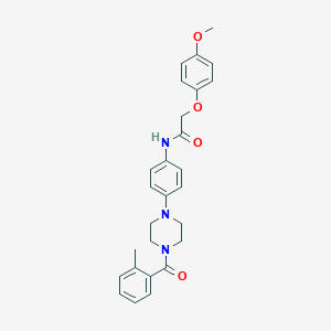 2-(4-methoxyphenoxy)-N-{4-[4-(2-methylbenzoyl)-1-piperazinyl]phenyl}acetamide