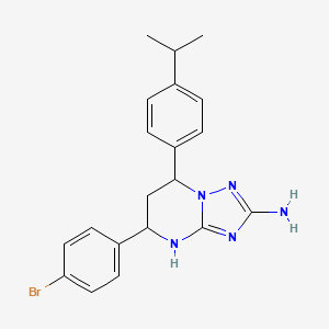 molecular formula C20H22BrN5 B4091424 5-(4-Bromophenyl)-7-[4-(propan-2-yl)phenyl]-4,5,6,7-tetrahydro[1,2,4]triazolo[1,5-a]pyrimidin-2-amine CAS No. 694506-88-2