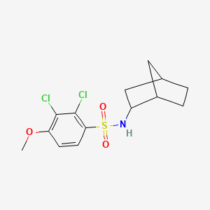 molecular formula C14H17Cl2NO3S B4091431 N-bicyclo[2.2.1]hept-2-yl-2,3-dichloro-4-methoxybenzenesulfonamide 