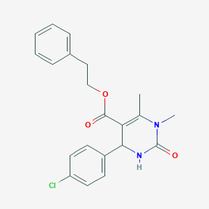 2-Phenylethyl 4-(4-chlorophenyl)-1,6-dimethyl-2-oxo-1,2,3,4-tetrahydro-5-pyrimidinecarboxylate