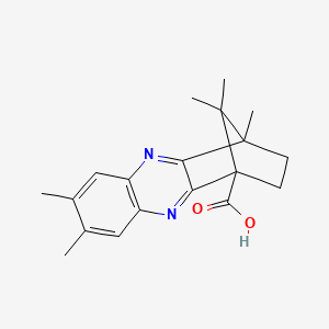 6,7,12,15,15-pentamethyl-3,10-diazatetracyclo[10.2.1.0~2,11~.0~4,9~]pentadeca-2(11),3,5,7,9-pentaene-1-carboxylic acid