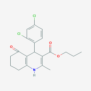Propyl 4-(2,4-dichlorophenyl)-2-methyl-5-oxo-1,4,5,6,7,8-hexahydro-3-quinolinecarboxylate