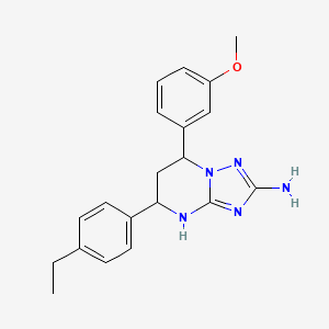 5-(4-ethylphenyl)-7-(3-methoxyphenyl)-4,5,6,7-tetrahydro[1,2,4]triazolo[1,5-a]pyrimidin-2-amine