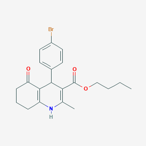 molecular formula C21H24BrNO3 B409148 Butyl 4-(4-bromophenyl)-2-methyl-5-oxo-1,4,5,6,7,8-hexahydroquinoline-3-carboxylate 