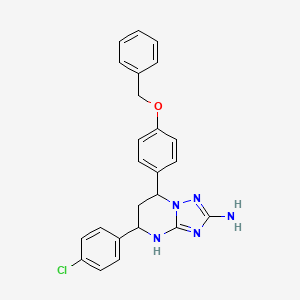 5-(4-Chlorophenyl)-7-(4-phenylmethoxyphenyl)-4,5,6,7-tetrahydro-[1,2,4]triazolo[1,5-a]pyrimidin-2-amine