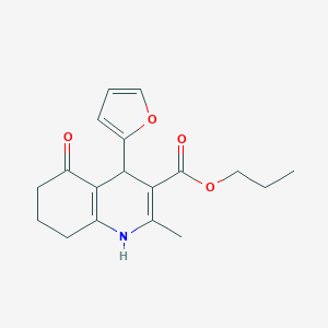 Propyl 4-(2-furyl)-2-methyl-5-oxo-1,4,5,6,7,8-hexahydro-3-quinolinecarboxylate